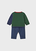 Colorblock Sweater Pant Set