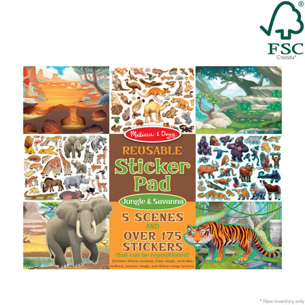 Reusable Sticker Pad: Jungle & Savanna