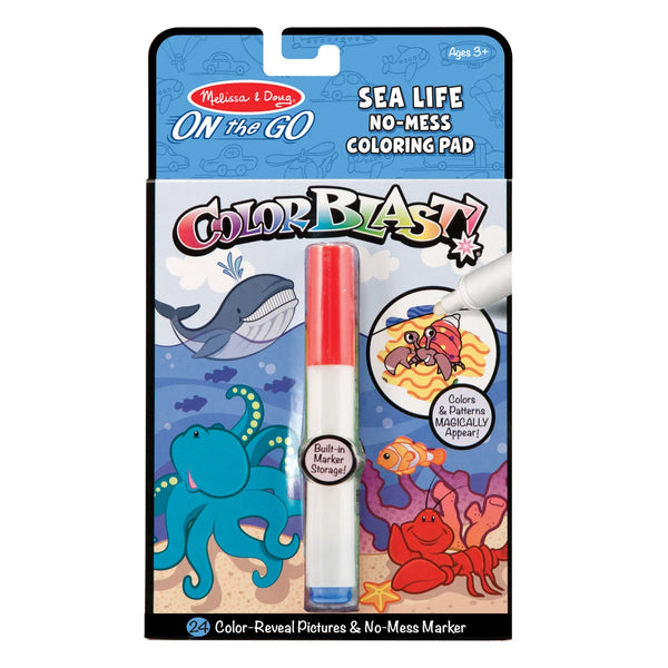Color Blast: Sea Life No-Mess Coloring Pad