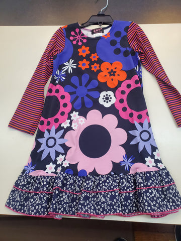 Mod Flower Ruffle Dress