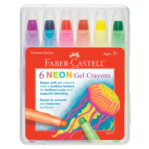 Neon Gel Crayons- 6 count