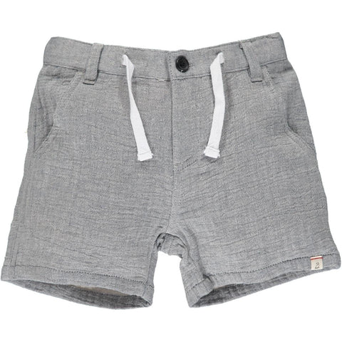 Crew-Grey Cotton Gauze Shorts