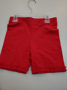 Red Ruched Bike Short