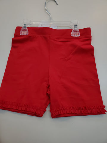 Red Ruched Bike Short