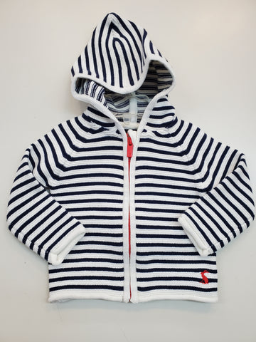 Conway-Navy Stripe Zip Cardigan-3/6 month
