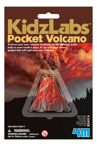 Toysmith - 4M Kidzlabs Pocket Volcano, DIY Chemistry Experiment