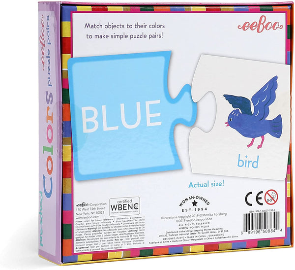 Pre-School Colors Puzzle Pairs