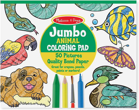 Jumbo coloring pad- animals