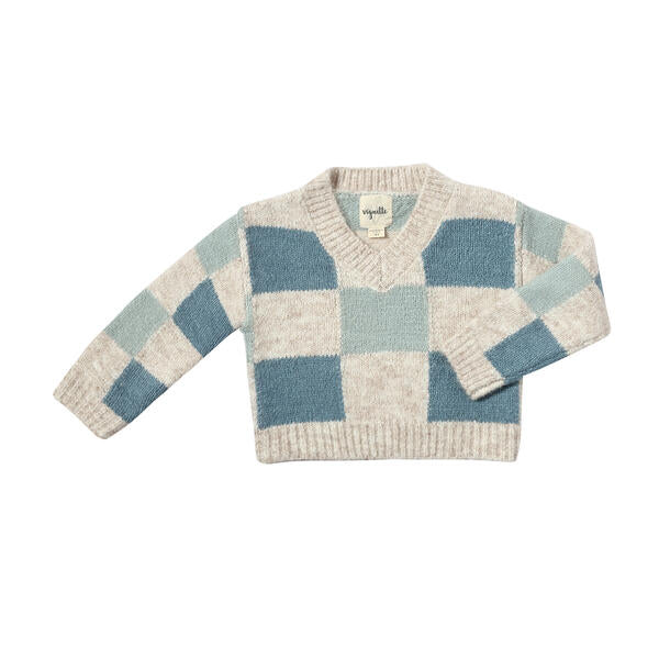 Jackie Sweater in Blue Checker