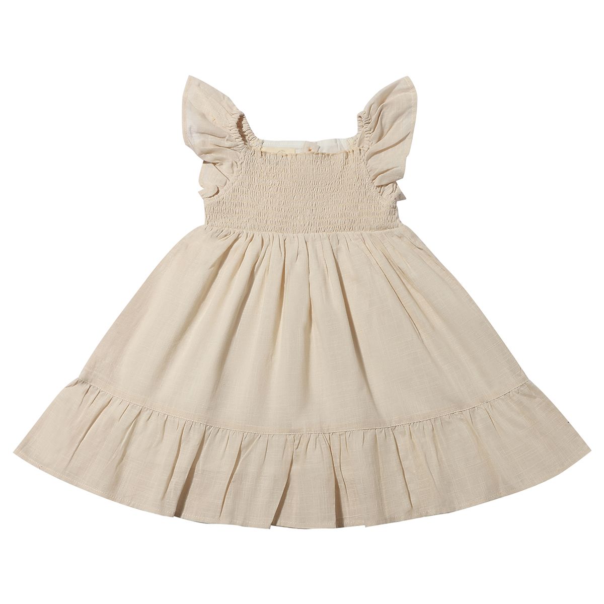 Arie-Stone Smocked Dress