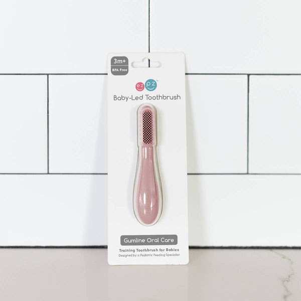 ezpz - Baby-Led™ Toothbrush (Baby 3+ months): Pewter