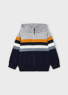 Stripe Zip Hoodie Sweater