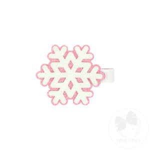 Snowflake Glitter Holiday Hair Clip