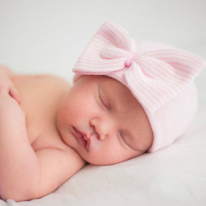 www.ilybean.com - SO SWEET Newborn Girl Hat: Pink / Newborn