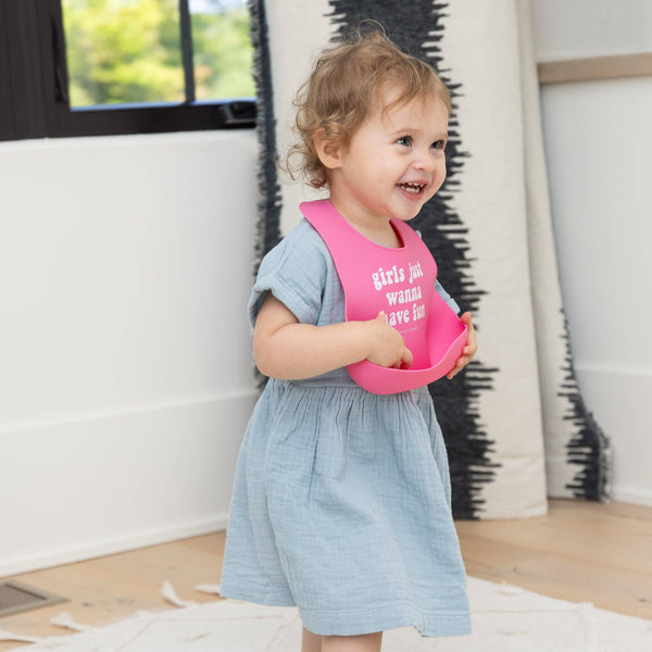 Bella Tunno - Girls Just Wanna Have Fun Wonder Bib: Pink