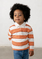 Orange Stripe Polo