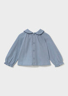 Blue Woven Blouse