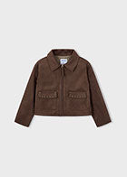 Brown Faux Suede Jacket