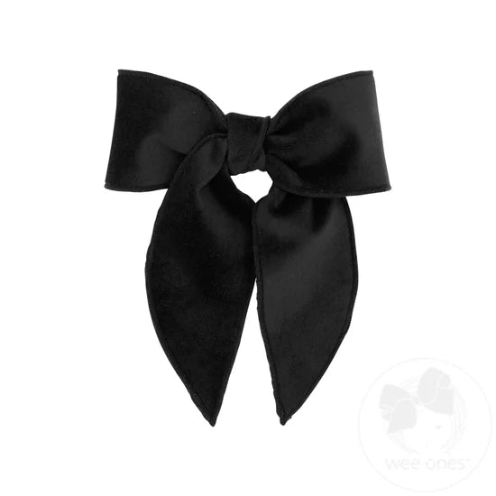 Medium Velvet Bowtie With Whimsy Tails