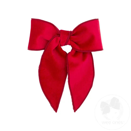 Medium Velvet Bowtie With Whimsy Tails
