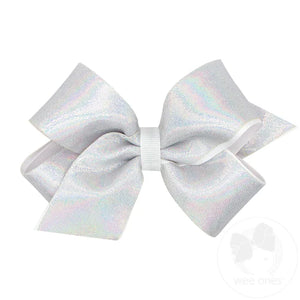 Medium Mirror Dot and Grosgrain Overlay Bow