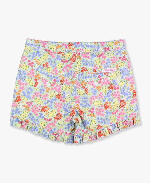 Pedaling Around Ruffle Trim Shorts