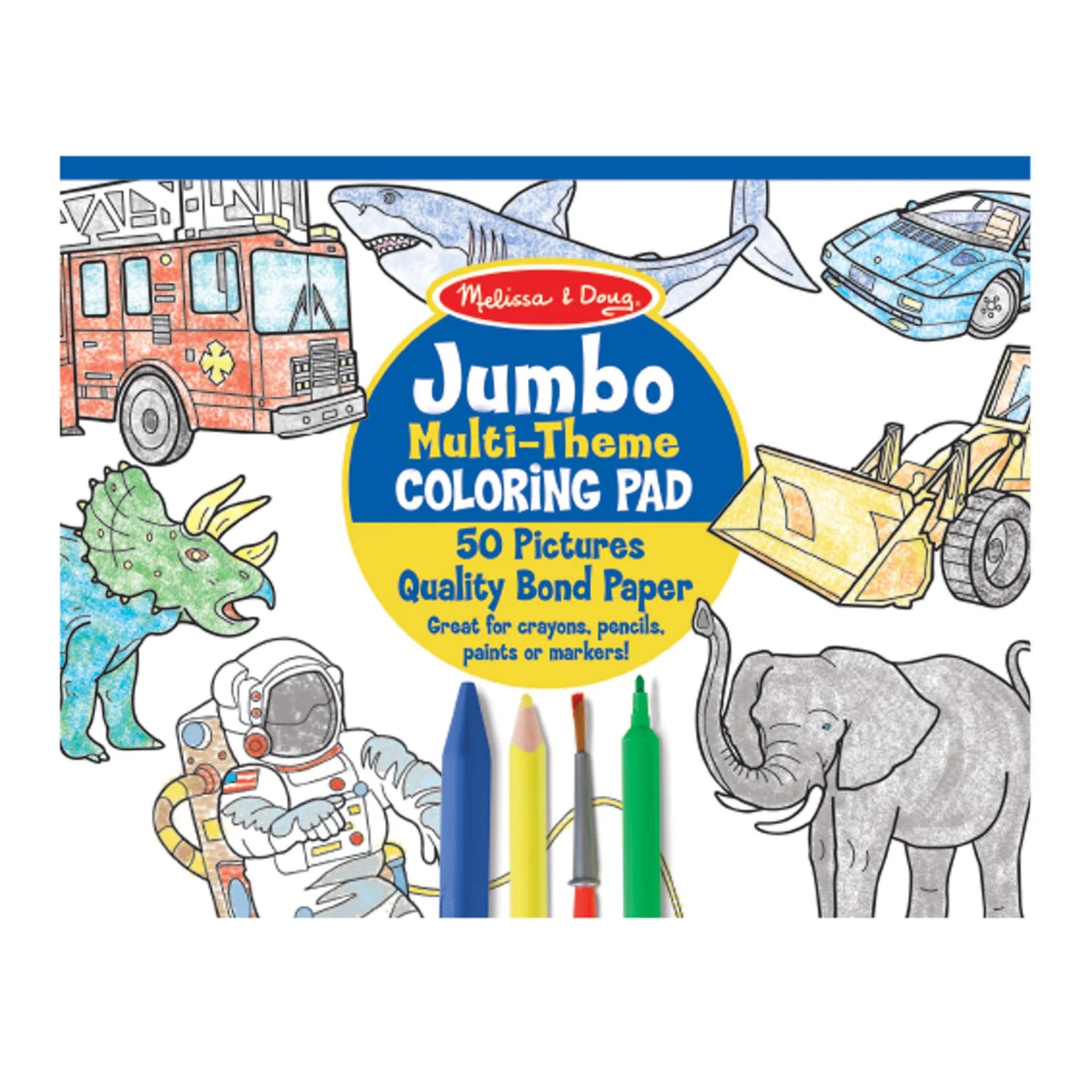Jumbo Coloring Pad-Blue