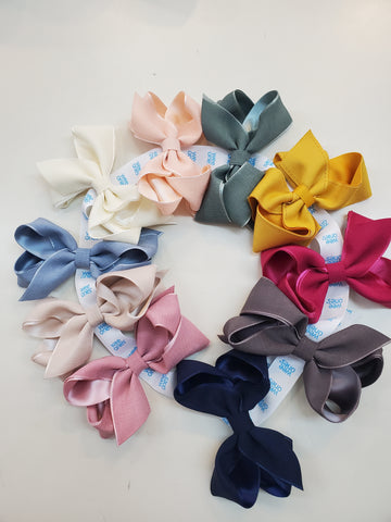 Silk over Satin Medium Bow