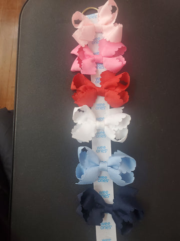 Small Scalloped Grosgrain Bows
