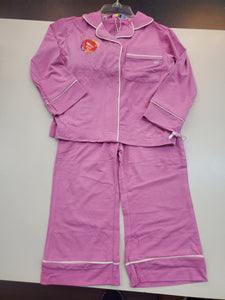 Mauve Magnetic Me Piped Pajama Set