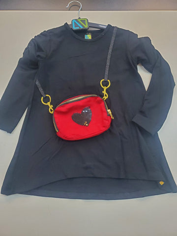 Black Tunic with Attached Purse