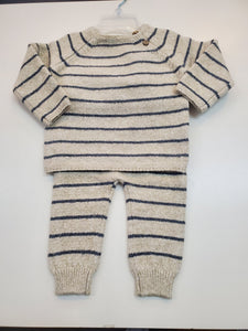 Indigo Stripe Sweater Set