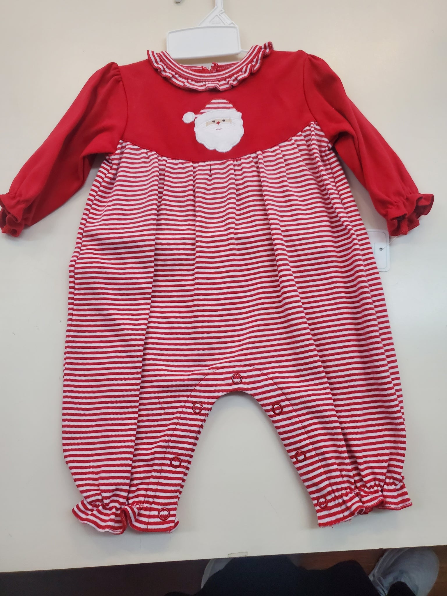 Red Stripe Santa Romper