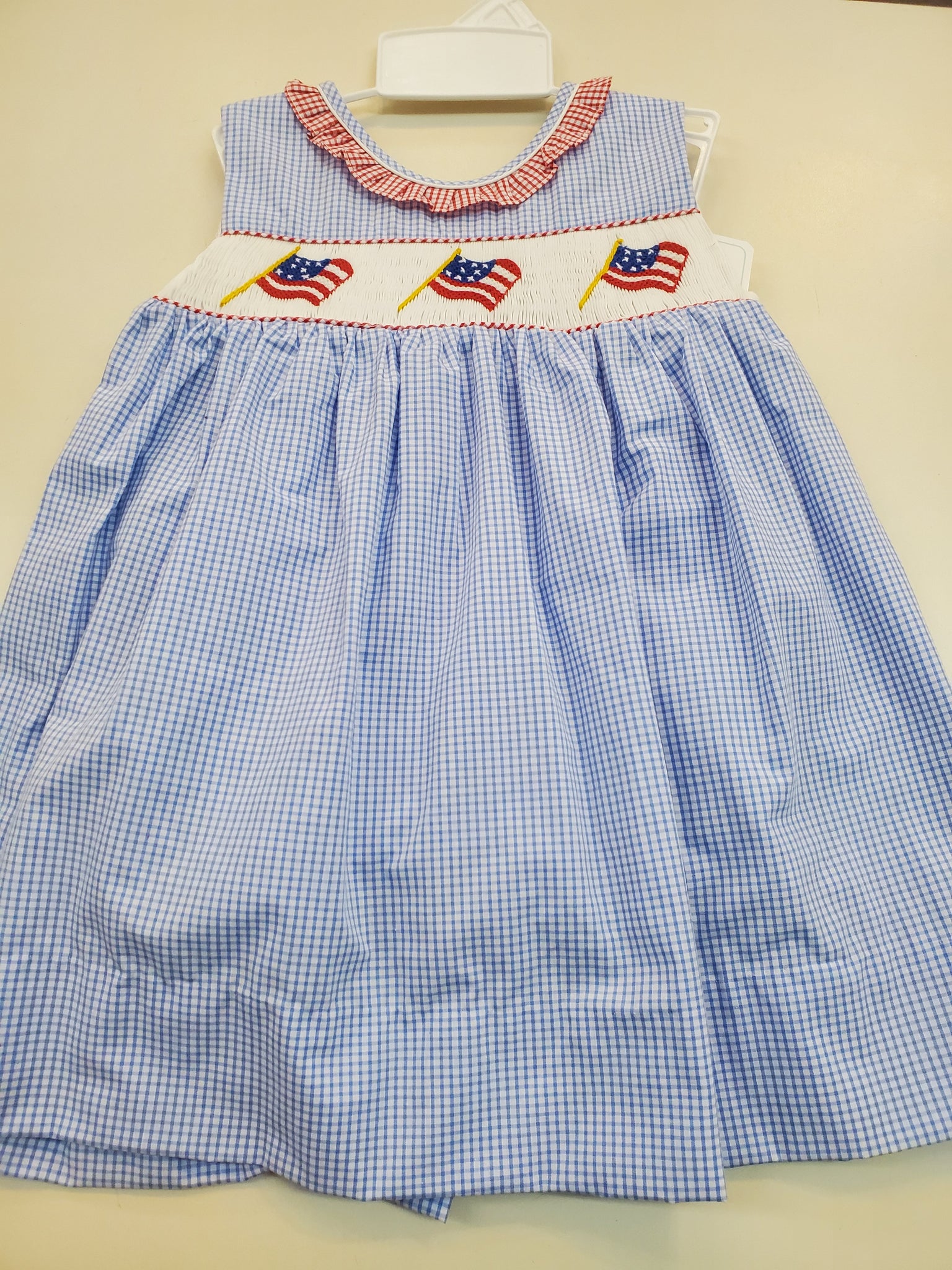 Flag Smocked Sleeveless Dress