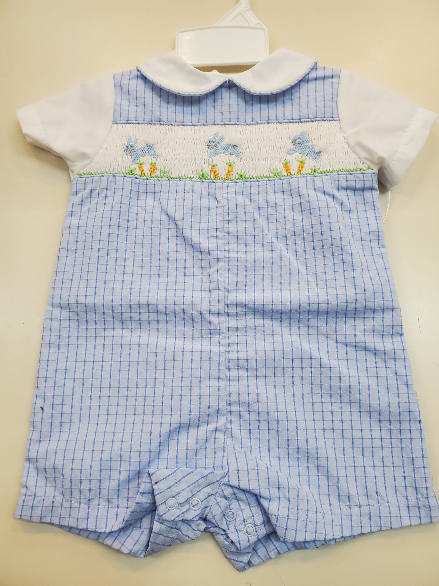 Blue Bunny Smocked Romper