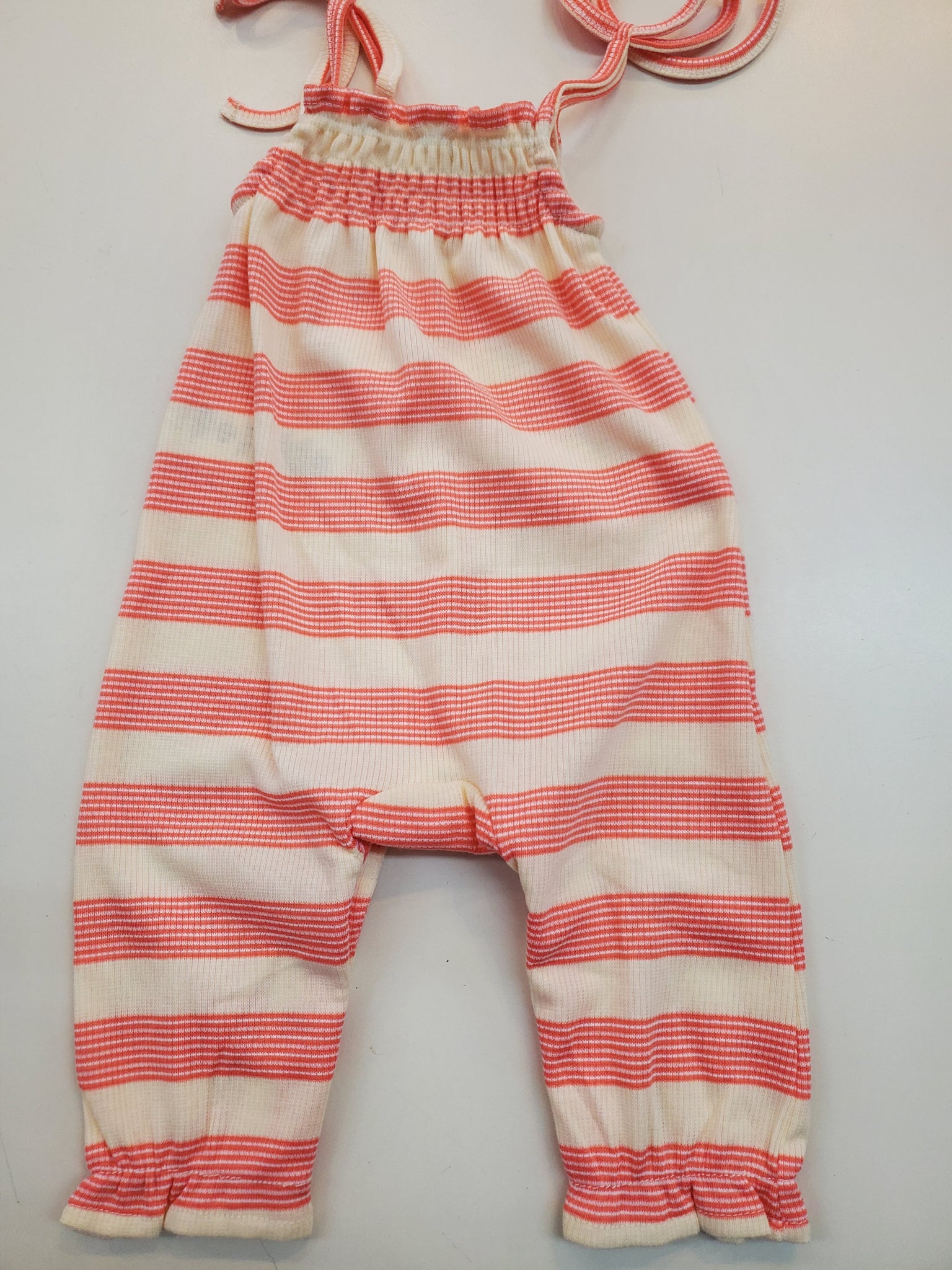 Victoria Coral Stripe Romper