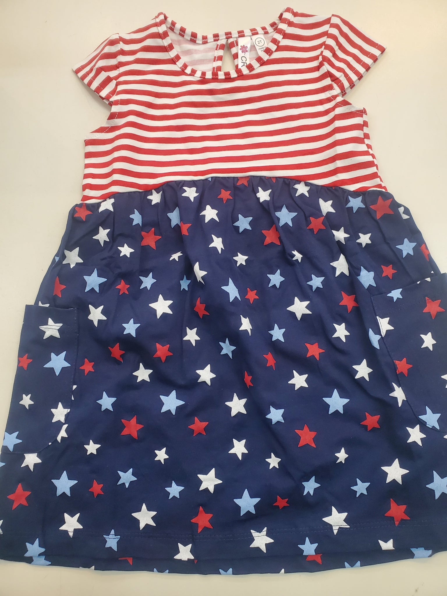 Red Stripe and Stars Dress