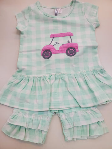 Gingham Golf Short Set
