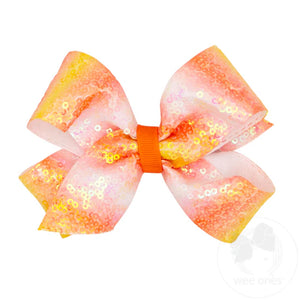 Medium Ombre Stripe Sequin Bow