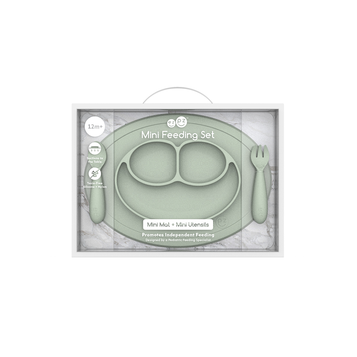 ezpz - Mini Feeding Set (Toddler 12+ months): Sage