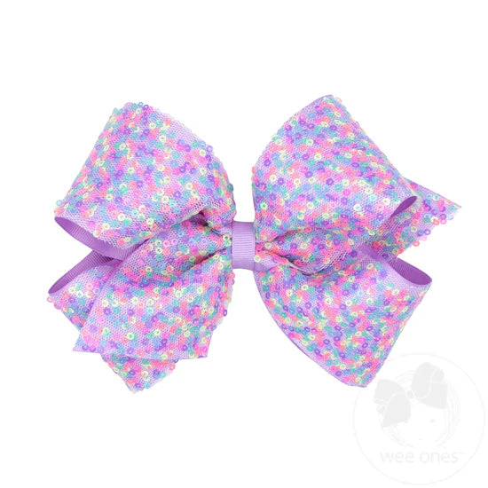 King Sequin Confetti Hair Bow