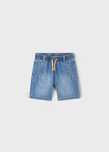 Denim Shorts w/Elastic Waistband