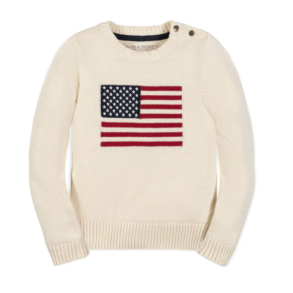 Cream Organic Cotton Flag Sweater