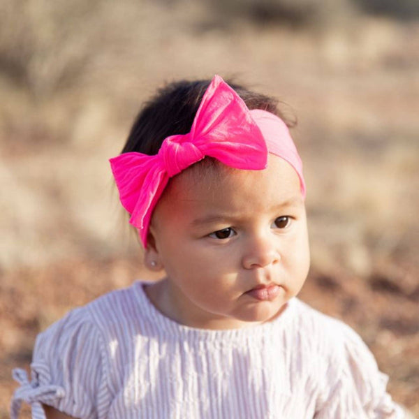 Baby Bling Bows - Baby Bling® The Original Knot headband: neon pink