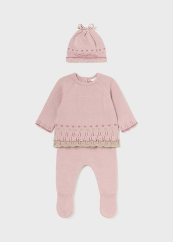 Pink 3 pc. Sweater Set