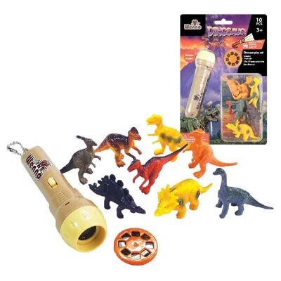 Dinosaurs 8 pc. Playset w/ Torch Projector