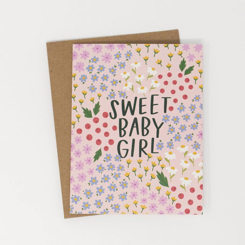 Pippi Post - Sweet Baby Girl Greeting Card