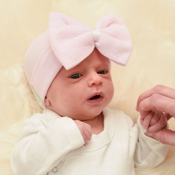 www.ilybean.com - SO SWEET Newborn Girl Hat: Pink / Newborn