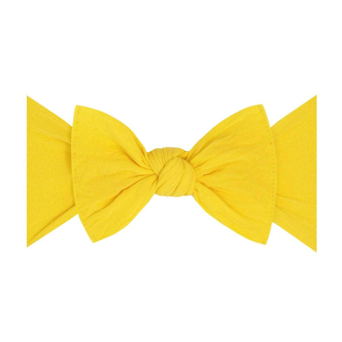 Baby Bling Bows - Baby Bling® The Original Knot soft nylon headband: Canary yellow