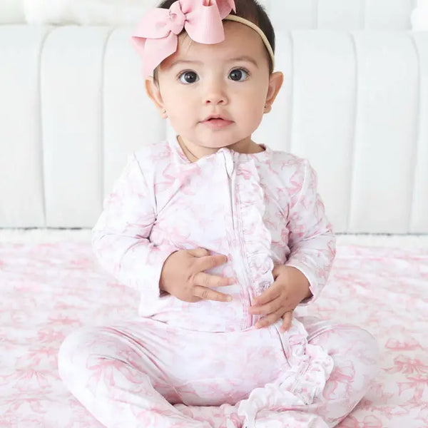 Fancy Frills Ruffled Zip Footie